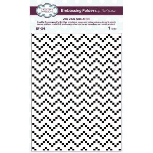 Zig Zag Squares Embossing folder EF-094